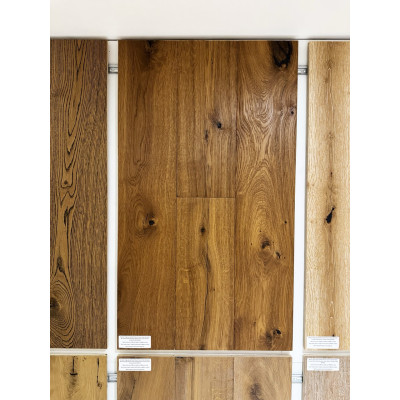 Boston Engineered Real Wood French Oak Smoked Brushed Oiled Handscraped Sunken Filler